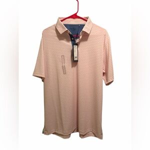 Walter Hagen P11 Golf Polo. Retro‎ Golfball Pink. Size large. New with tags